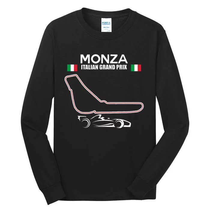 Monza Circuit Formula Racing Car Italian Grand Prix Tall Long Sleeve T-Shirt