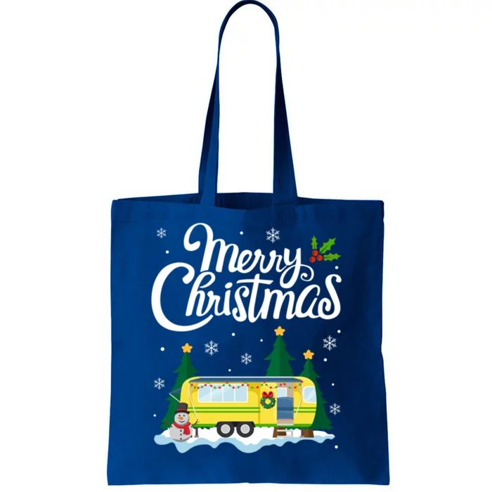 Merry Christmas Funny Xmas Tree Rv Camper Camping Lover Gift Tote Bag