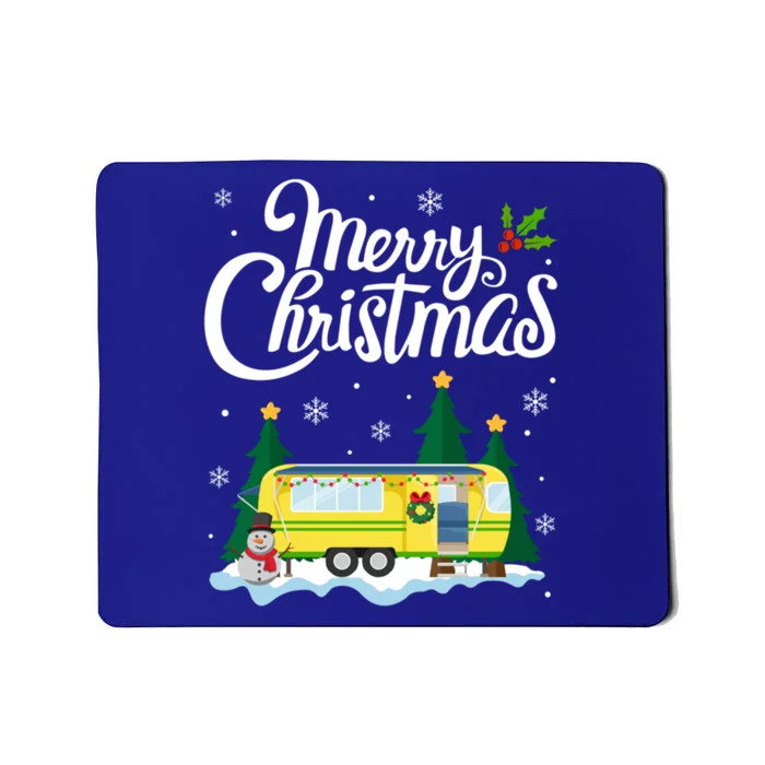 Merry Christmas Funny Xmas Tree Rv Camper Camping Lover Gift Mousepad