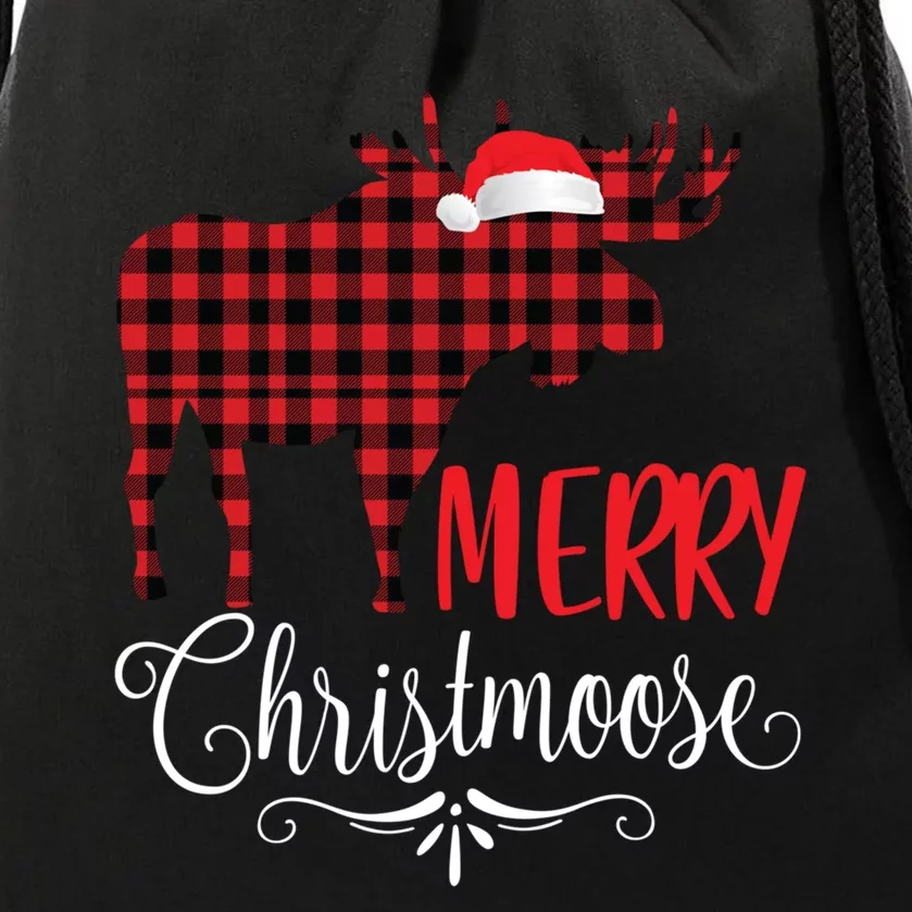 Merry Christmoose Family Christmas Pajamas Moose Long Sleeve TShirt Drawstring Bag