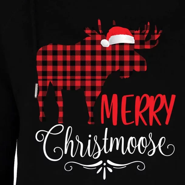 Merry Christmoose Family Christmas Pajamas Moose Long Sleeve TShirt Womens Funnel Neck Pullover Hood