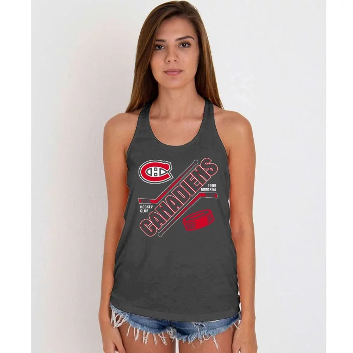 Montreal Canadiens Force Blue Officially Women's Knotted Racerback Tank