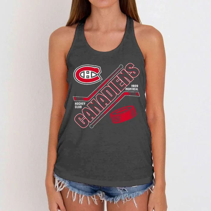 Montreal Canadiens Force Blue Officially Women's Knotted Racerback Tank