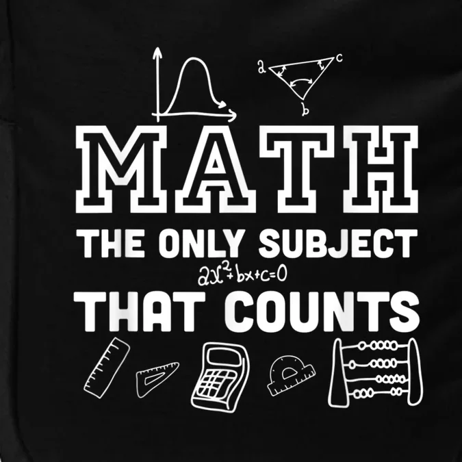 Math Counts Funny Math Teacher Impact Tech Backpack