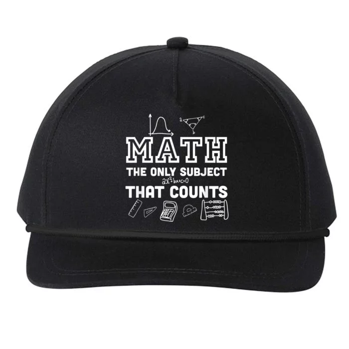 Math Counts Funny Math Teacher Snapback Five-Panel Rope Hat