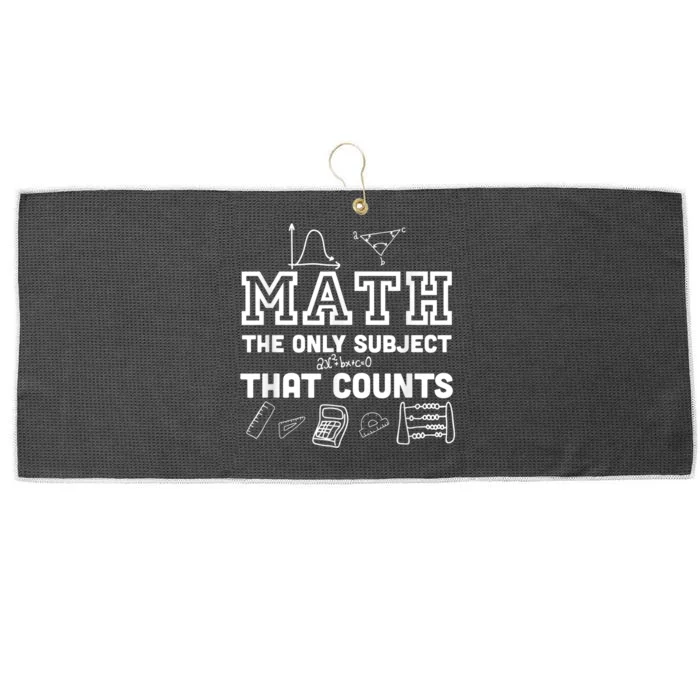 Math Counts Funny Math Teacher Large Microfiber Waffle Golf Towel