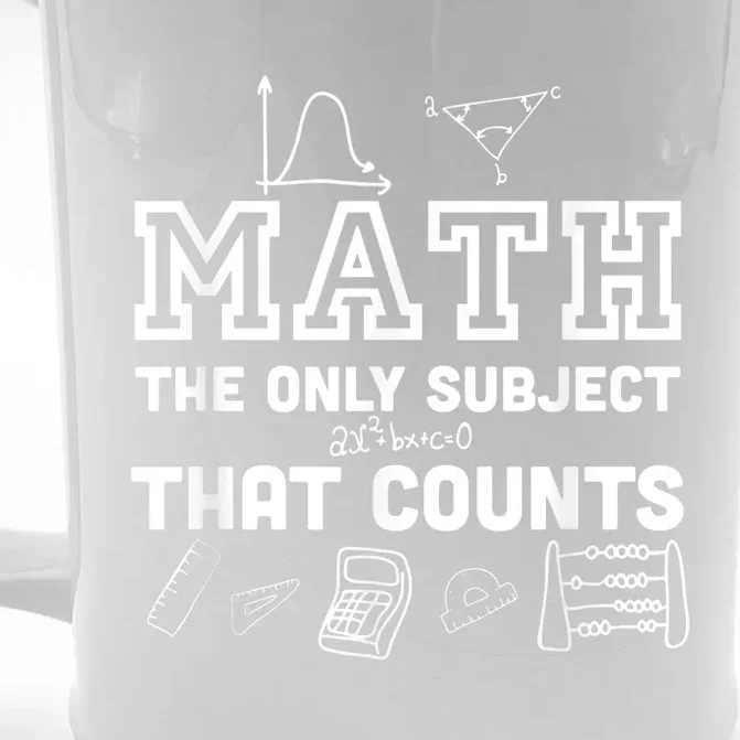 Math Counts Funny Math Teacher Front & Back Beer Stein