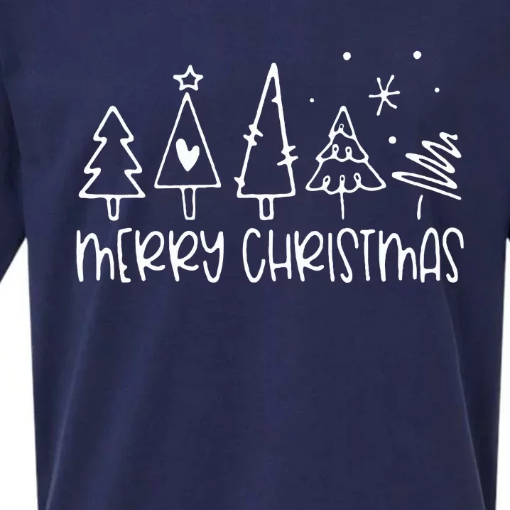 Merry Christmas Family Matching Outfits Xmas Sueded Cloud Jersey T-Shirt