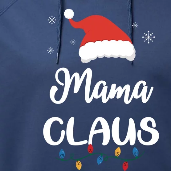 Mama Claus Funny Christmas Matching Family Santa Gift Performance Fleece Hoodie