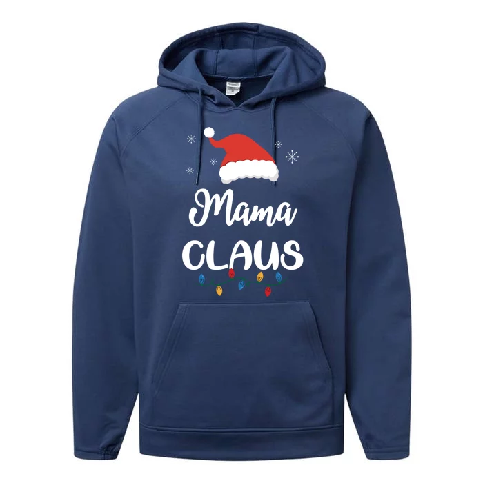 Mama Claus Funny Christmas Matching Family Santa Gift Performance Fleece Hoodie