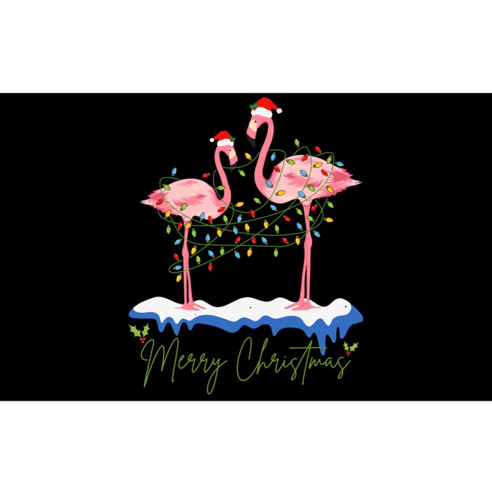 Merry Christmas Flamingo Holiday Bumper Sticker