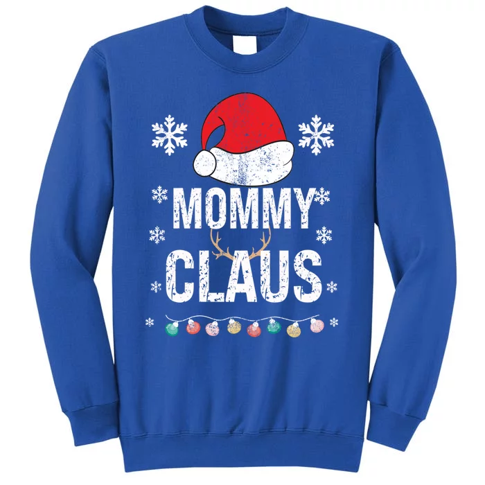 Mommy Claus Family Matching Xmas Light Cute Christmas Pajama Gift Tall Sweatshirt