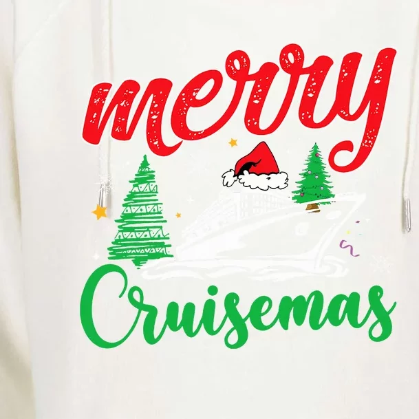 Merry Cruisemas Family Christmas Cruise Ship Funny Matching Womens Funnel Neck Pullover Hood