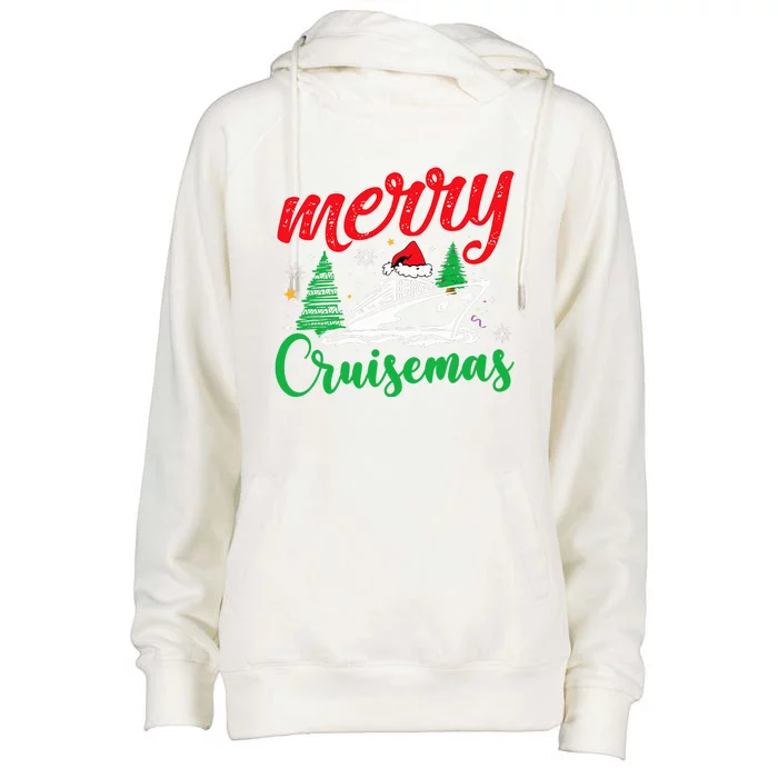 Merry Cruisemas Family Christmas Cruise Ship Funny Matching Womens Funnel Neck Pullover Hood