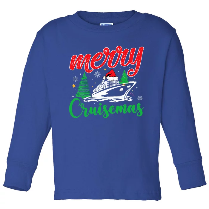 Merry Cruisemas Family Christmas Cruise Ship Funny Matching Toddler Long Sleeve Shirt