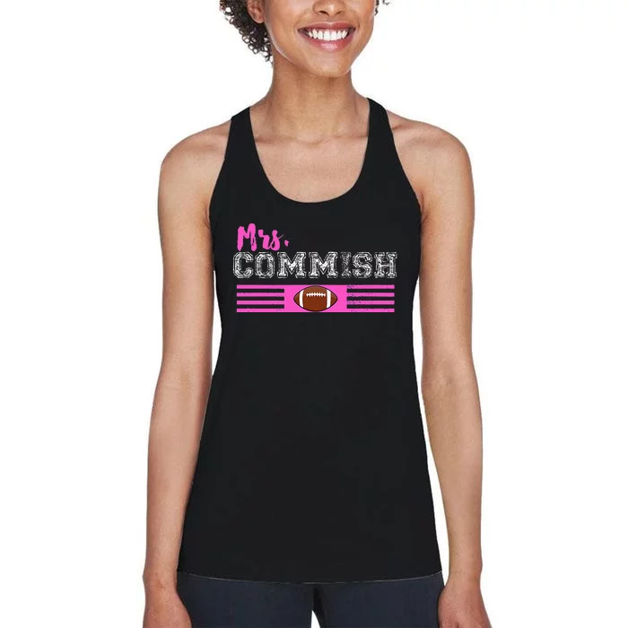 Mrs. Commish Fantasy Football Commissioner Wife Women's Racerback Tank