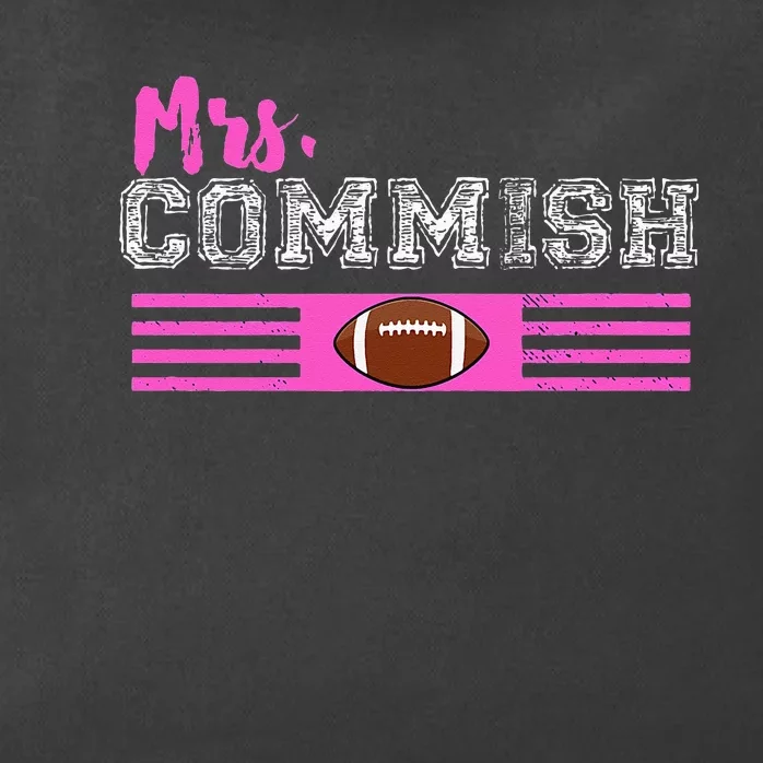 Mrs. Commish Fantasy Football Commissioner Wife Zip Tote Bag