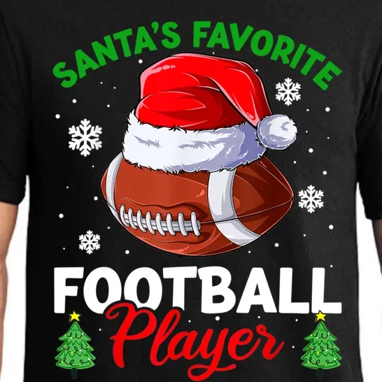 Merry Christmas Football Player Ball Santa Xmas Pajama Funny Gift Pajama Set