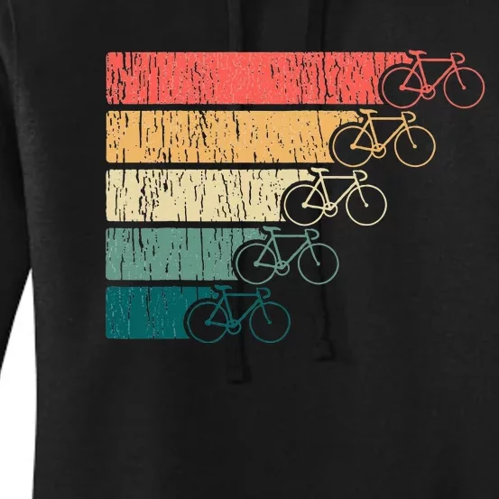 Minimalistic Cycling Funny Biking Bicycle Enthusiast Women's Pullover Hoodie