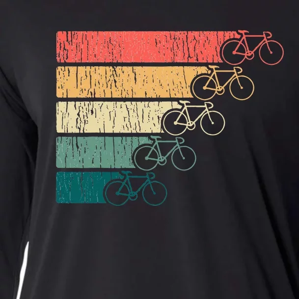 Minimalistic Cycling Funny Biking Bicycle Enthusiast Cooling Performance Long Sleeve Crew