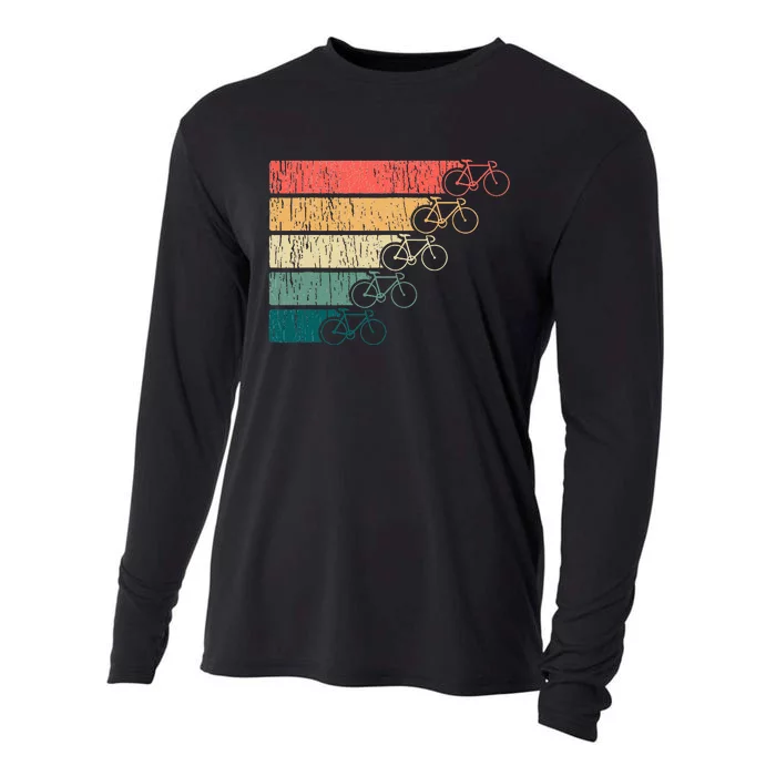 Minimalistic Cycling Funny Biking Bicycle Enthusiast Cooling Performance Long Sleeve Crew