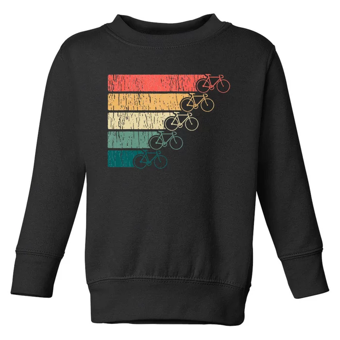 Minimalistic Cycling Funny Biking Bicycle Enthusiast Toddler Sweatshirt