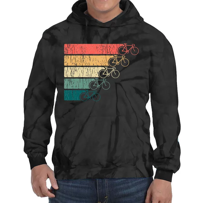 Minimalistic Cycling Funny Biking Bicycle Enthusiast Tie Dye Hoodie