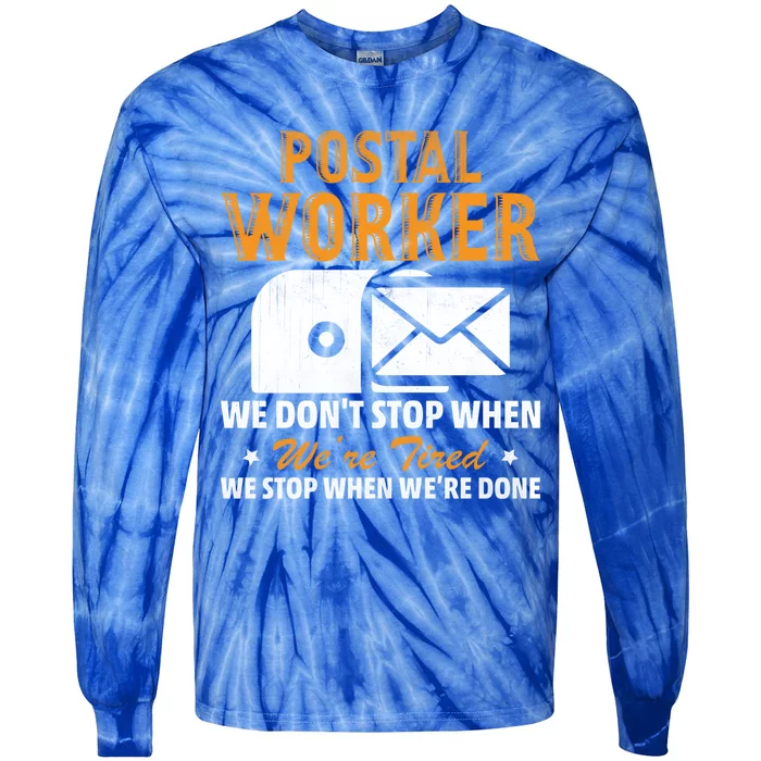 Mail Carrier Funny Gift Postal Worker S Mailman Gift Tie-Dye Long Sleeve Shirt