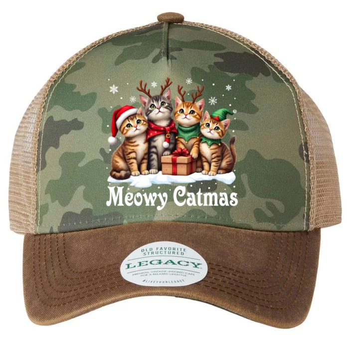 Meowy Catmas Funny Gift Legacy Tie Dye Trucker Hat