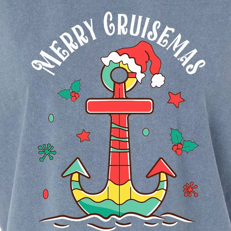 Merry Cruisemas Family Cruise Christmas Garment-Dyed Women's Muscle Tee