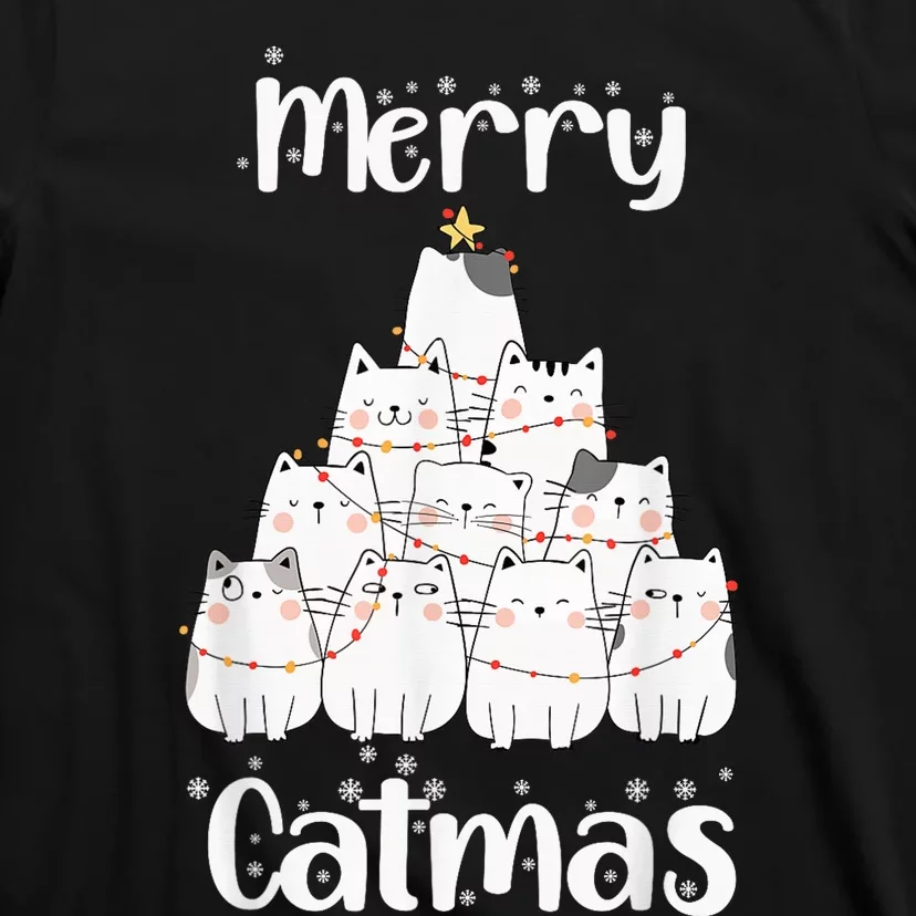 Merry Catmas Funny Merry Christmas Cat Pun for Cat Lovers T-Shirt