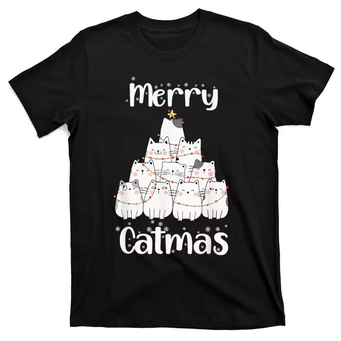 Merry Catmas Funny Merry Christmas Cat Pun for Cat Lovers T-Shirt