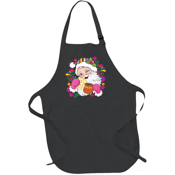 Mexican Christmas Feliz Navidad Latina Christmas Full-Length Apron With Pocket