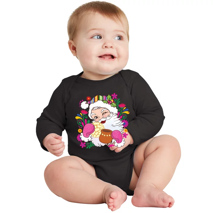 Mexican Christmas Feliz Navidad Latina Christmas Baby Long Sleeve Bodysuit