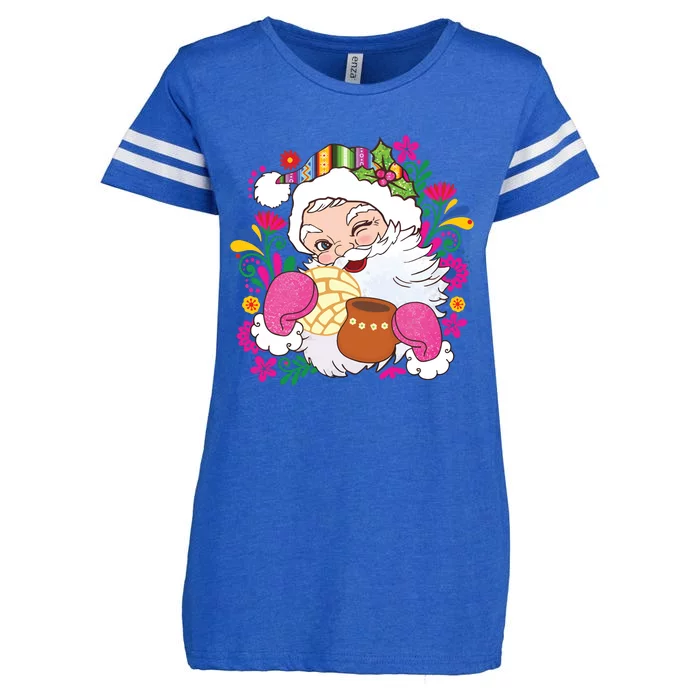 Mexican Christmas Feliz Navidad Latina Christmas Enza Ladies Jersey Football T-Shirt