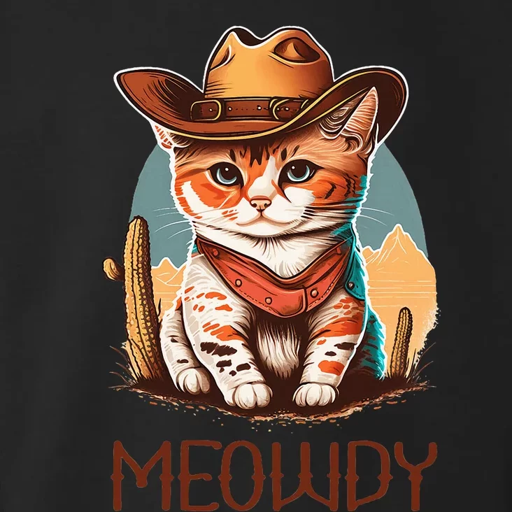 Meowdy Cat Funny Howdy Meme Western Cowboy Kitten Toddler Hoodie