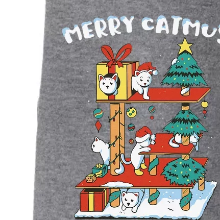 Merry Catmas Funny Cat Mom Cat Dad Christmas Cat Tree Toy Doggie 3-End Fleece Hoodie