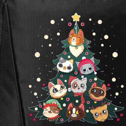 Merry Catmas Funny Christmas Tree Cats Xmas Meow Christmas City Backpack