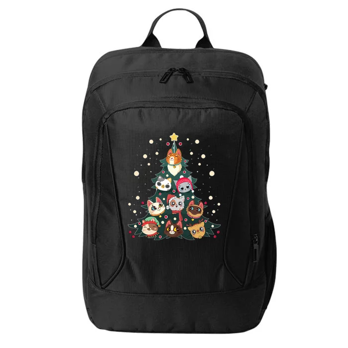 Merry Catmas Funny Christmas Tree Cats Xmas Meow Christmas City Backpack