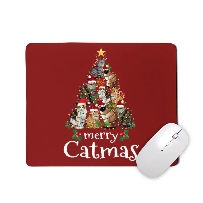 Merry Catmas Funny Cat Mom Cat Dad Christmas Cat Mousepad