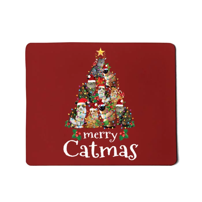 Merry Catmas Funny Cat Mom Cat Dad Christmas Cat Mousepad