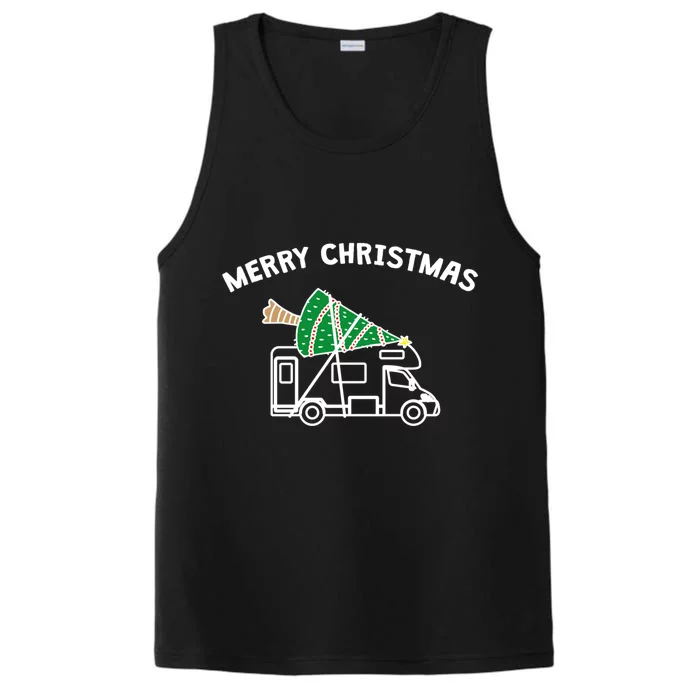 Merry Christmas Funny Camper Rv Camping Christmas Gift Performance Tank