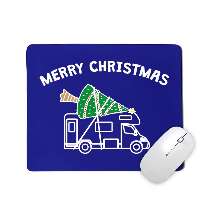 Merry Christmas Funny Camper Rv Camping Christmas Gift Mousepad