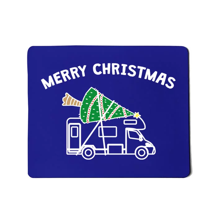 Merry Christmas Funny Camper Rv Camping Christmas Gift Mousepad