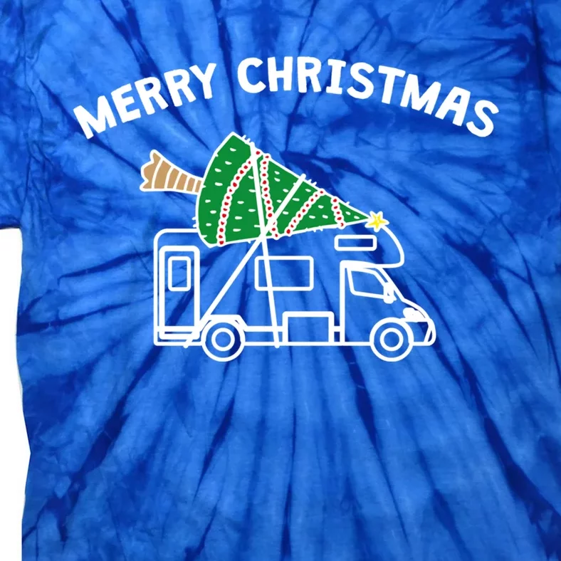 Merry Christmas Funny Camper Rv Camping Christmas Gift Tie-Dye T-Shirt