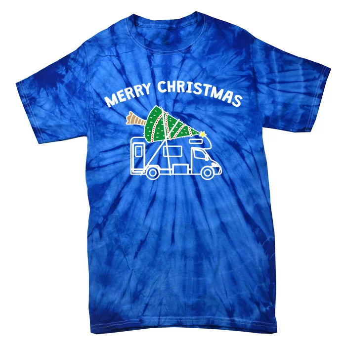 Merry Christmas Funny Camper Rv Camping Christmas Gift Tie-Dye T-Shirt