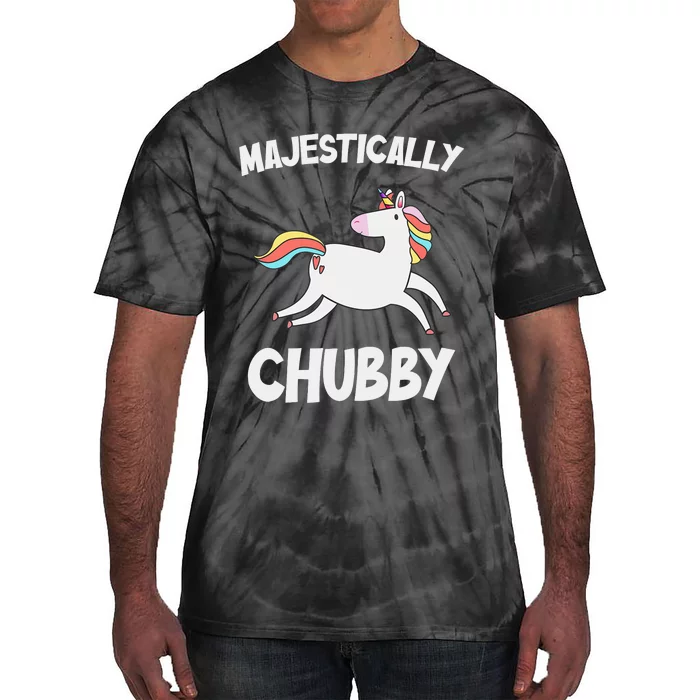 Majestically Chubby Funny Unicorn Tie-Dye T-Shirt