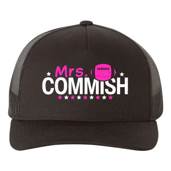 Mrs Commish Funny Fantasy Football Commissioner Yupoong Adult 5-Panel Trucker Hat