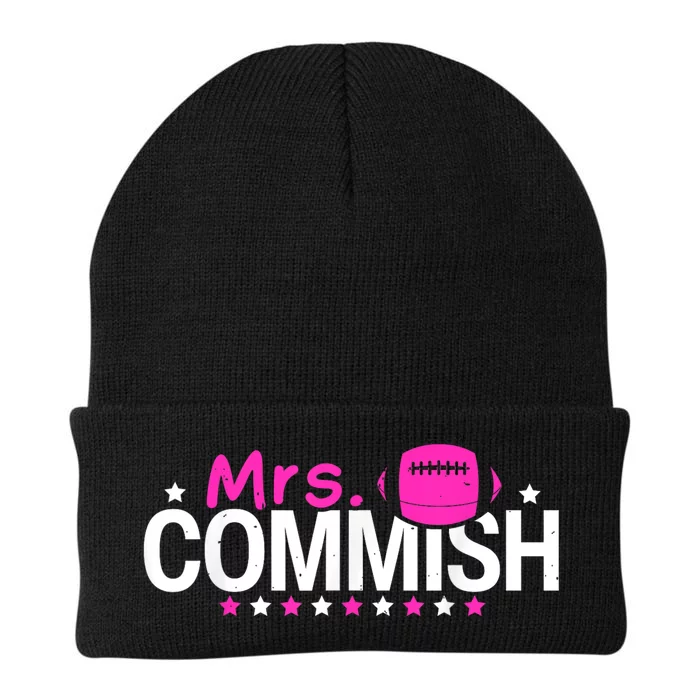 Mrs Commish Funny Fantasy Football Commissioner Knit Cap Winter Beanie