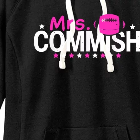 Mrs Commish Funny Fantasy Football Commissioner Women's Fleece Hoodie